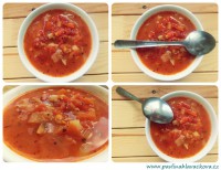 Rajčatová polévka s červenou čočkou