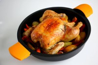 Pečené kuře s mrkví a brambory
