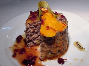 Glazovaná paštika s ovocným topem Glazovaná paštika s ovocným topem