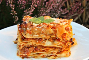 Dýňovo-cuketové lasagne s anglickou slaninou pro děti od 1 roku