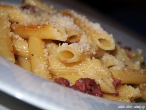 Pasta cor salsiccia ir bianco aneb těstoviny s klobáskou