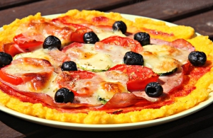 Polentová "pizza" pro děti od jednoho roku