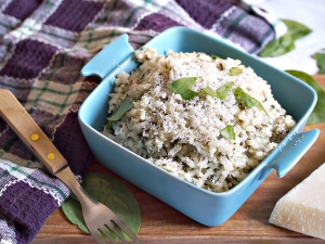 Risotto con spinaci (špenátové risotto)