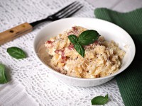 Fusilli con la ricotta e pancetta (fusilli s ricottou a pancettou)