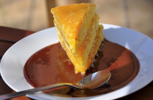 Piškóta s jablkovým krémom a Baileys toppingom