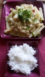 Kedlubnové curry s jasmínovou rýží