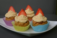 Dýňovo-mangové cupcakes s meruňkovou čepicí