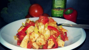 Kuřecí maso na zelenině s chilli