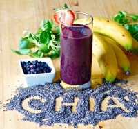 Borůvkové chia smoothie