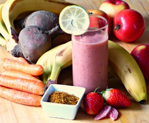 Smoothie z červené řepy a mix ovoce