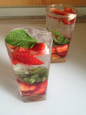 Jahodové mojito Jahodové mojito
