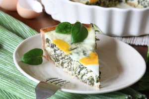 Špenátový quiche s vejci