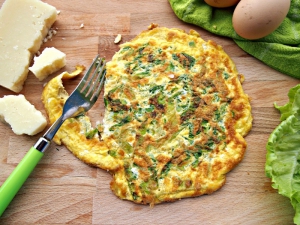 Frittata alla Burina (vaječná omeleta s ledovým salátem)