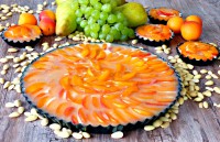 Meruňkový koláč s mandlovým tvarohem