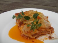 Lasagne s kapustou a sýrovým bešamelem