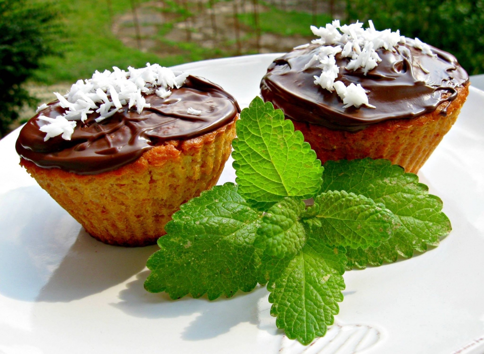 Kokosovo-medové muffiny s čokoládou