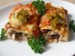 Kuřecí jalapeňo enchiladas (zapečené)