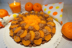 Kakaovo-mandarinkový dortík