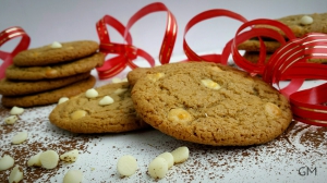 Americké cookies s bílou čokoládou a oříškovým máslem