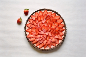 Jahodový smetanový tart