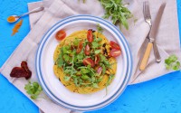 Cizrnová omeleta s koriandrem