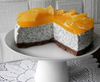 Makový cheesecake s pomerančem