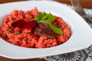 Risotto z červené řepy a tymiánu