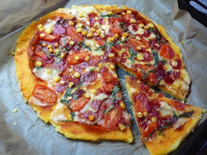Polentová pizza