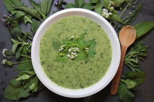 Neunerlei Kräutersuppe (polévka z devíti jarních bylin)