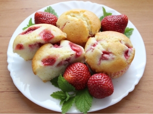 Jahodové muffiny Jahodové muffiny
